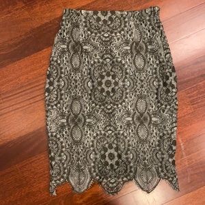 Skirt from Zara size xs green lace